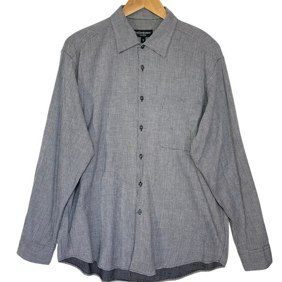 YVES SAINT LAURENT Pour Homme Vintage Men’s Black White Checked Shirt